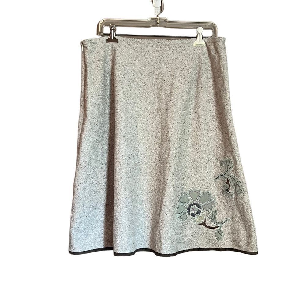 J. Jill grey wool and silk blend skirt. Size 16